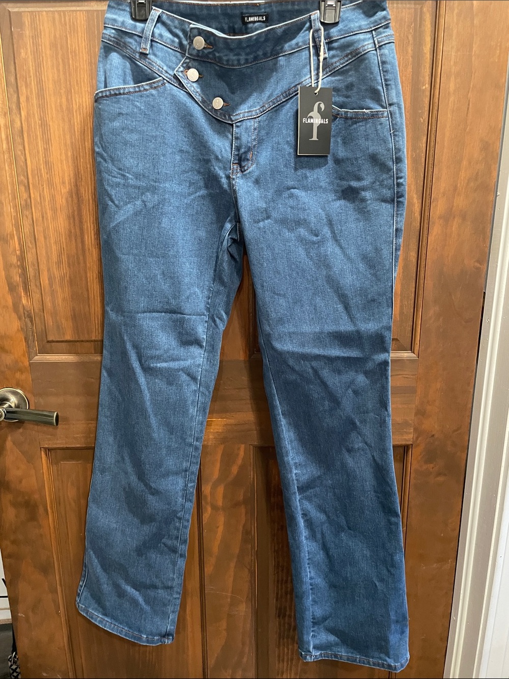Flamingals Dark Blue Denim Pants with Contrast Stitching